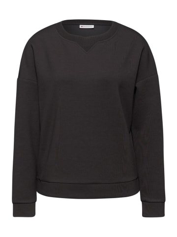 Street One LTD QR shirt w.rib neck in Darkest Brown Mel.