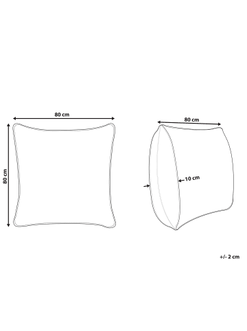 Beliani Kissen VIHREN in Weiß - (W) 80 x (H) 10 x (L) 80 cm
