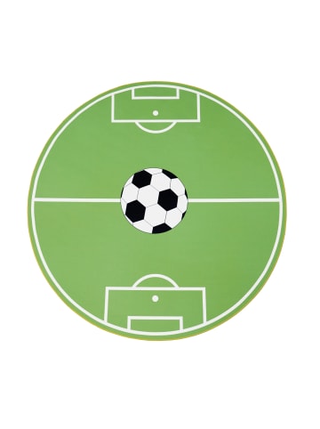 KADIMA DESIGN Kinderteppich waschmaschinenwaschbar Fußballfeld Kinderzimmer in Grün