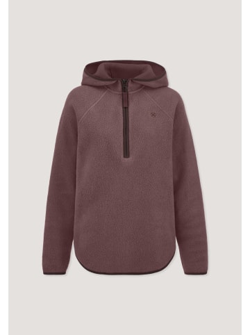 Hessnatur Fleece Hoodie in rosébraun