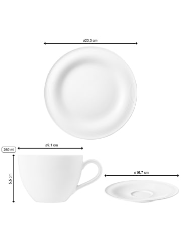 Seltmann Weiden 18er Set Kaffeeservice Beat in weiß