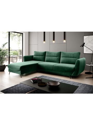 MF Design Sonic Recamiere Links in Smaragd -  (L) 276 x (B) 276 x (H) 100 cm