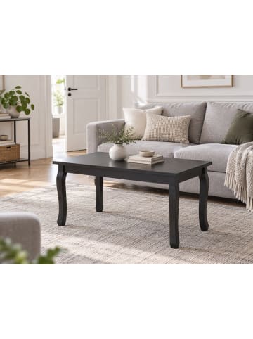Beliani Couchtisch SNOOK in Schwarz - (W) 40 x (H) 46 x (L) 80 cm