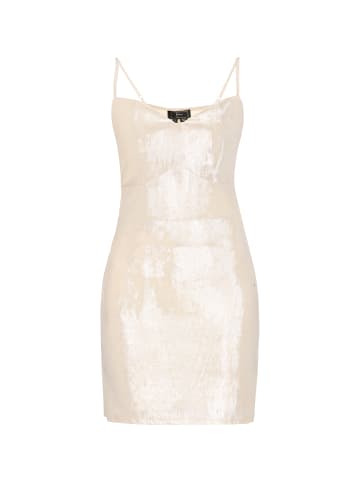 faina Women Dress in cream metallic