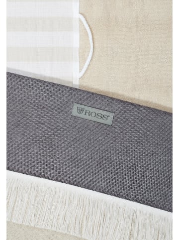Ross Hamamtuch Stripe in Grau / beige
