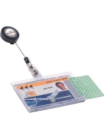 Durable Betriebsausweis-Namensschild Doppelbox mit Ausweishalter Packung mit ...