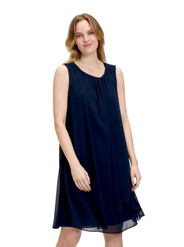 BETTY & CO Chiffonkleid im Layer Look in Dunkelblau
