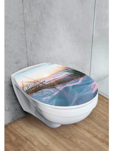 Wenko Wandabfallende Toilettensitz BALTIC in Mehrfarben, 38,8 x 45 cm