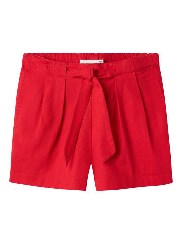 name it Bermuda Shorts mit elastischem Bund und Bindegürtel in Rot