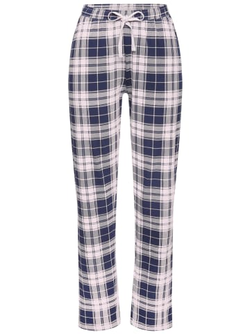 VIVANCE DREAMS Pyjamahose in rosa-navy-kariert