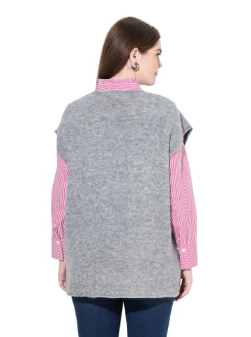 Ulla Popken Pullover in grau melange