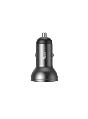 Baseus Baseus Autoladegerät 2x USB 4.8A 24W mit LCD grau (CCBX-0G) in Grau