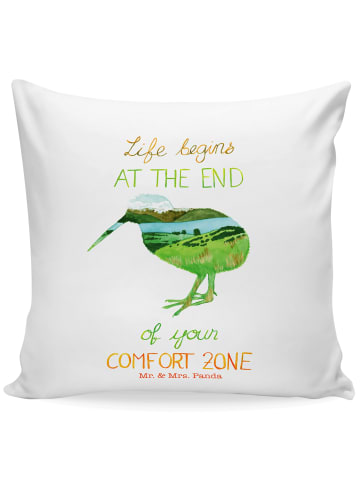 Mr. & Mrs. Panda kuschelkissen 40x40 Kiwi Neuseeland mit Spruch in Bunt