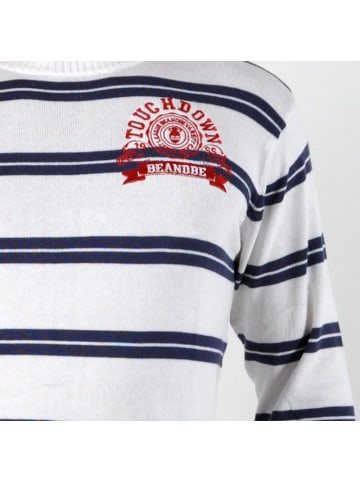 Galerie Chic Be And Be Touchdown Pullover mit Streifen Weiß