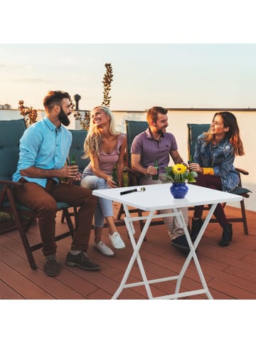 relaxdays Klapptisch in Weiß - (B)62 x (H)73 x (T)62 cm