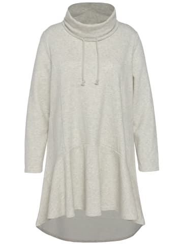 Ulla Popken Sweatshirt in hellgrau mélange