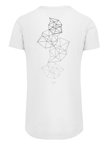 F4NT4STIC Long Cut T-Shirt Geometrics Abstract in weiß