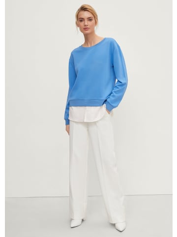 comma Sweatshirt langarm in Blau