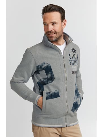 FQ1924 Sweatjacke FQMagnus 21900225-ME Sweatjacke mit Stehkragen in Grau