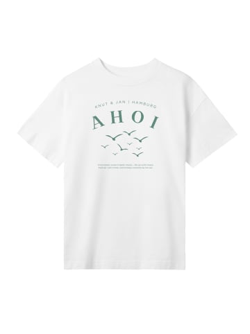 F4NT4STIC T-Shirt Ahoi Möwe Knut und Jan in off-white