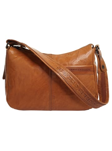 SPIKES & SPARROW Umhängetasche echt Leder in cognac