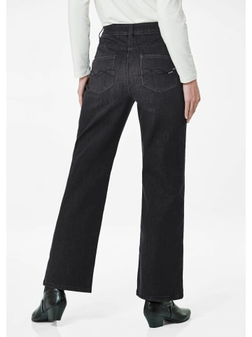 GOLDNER Jeans Klassische Denimhose, dezente Waschung in schwarz