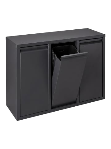 relaxdays Mülleimer in Schwarz - 3x 10 l