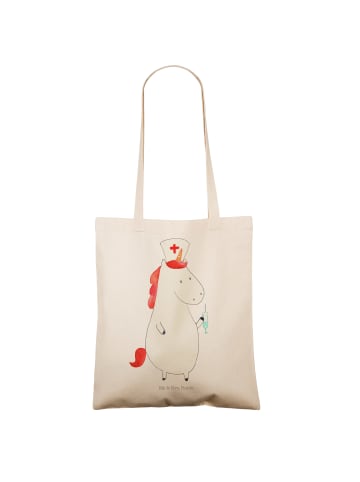 Mr. & Mrs. Panda Baumwolltasche Einhorn Krankenschwester ohne Sp... in Creme