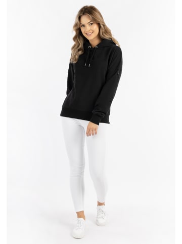 DreiMaster Vintage Damen Oversized Kapuzenpullover in Schwarz