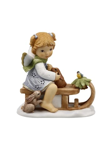 Goebel Engel " Lustige Schlittenfahrt " in Bunt