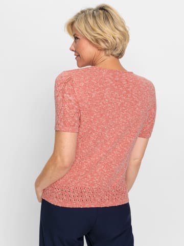 WITT WEIDEN Ajour-Pullover in grapefruit-ecru-meliert