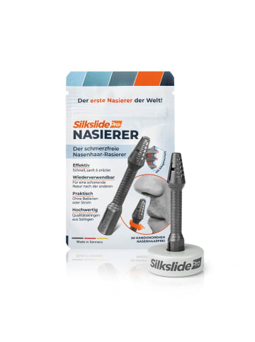 Silkslide Pro Nasenhaartrimmer - Nasierer inkl. Keramikständer Nasen Haar Rasierer