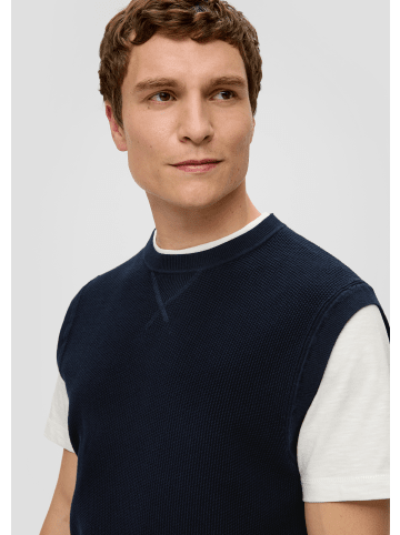 s.Oliver Strickpullover kurzarm in Blau