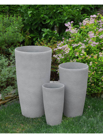 Beliani 2er-Set Outdoor Blumentopf ABDERA in Grau