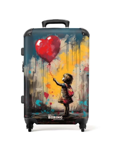 NoBoringSuitCases Suitcase Graffiti-Design Mädchen mit Ballon –