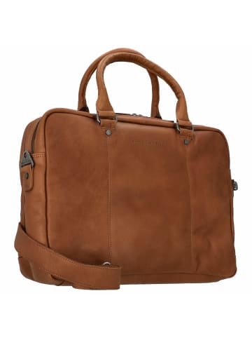 The Chesterfield Brand Boston - Aktentasche 15" 41 cm (black) in cognac
