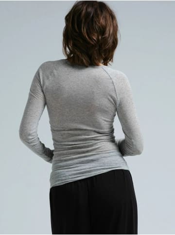 Seamless Basic T-shirt Cotton Elvira in Grey Melange