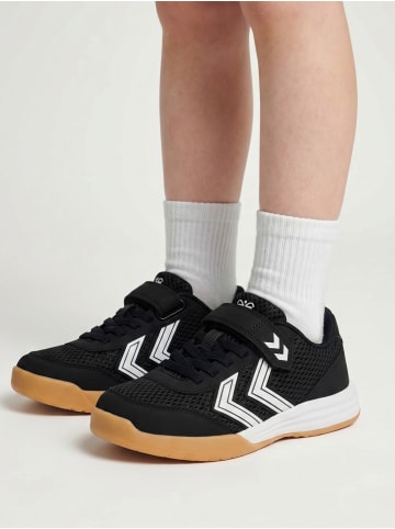 Hummel Klettverschluss Hallenschuh Multiplay Flex Innenbereich Kinder in BLACK/WHITE