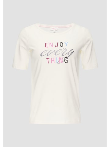s.Oliver T-Shirt in 02E2_ecru