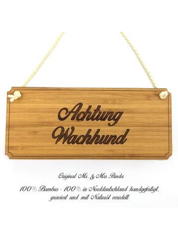 Mr. & Mrs. Panda Praxisschild Achtung Wachhund mit Spruch in Keine Angabe