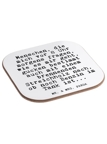 Mr. & Mrs. Panda Bierdeckel Menschen, die mich vor... mit Spruch in Weiß