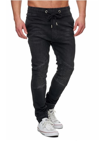 Tazzio Tazzio Herren Jeans Regular Fit im Biker Jogger-Stil 16505 Schwarz S
