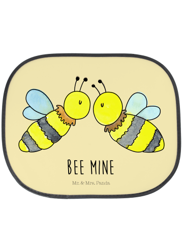 Mr. & Mrs. Panda Sonnenschutz für Autoscheiben Biene Liebe mit S... in Gelb Pastell