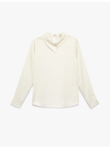 KOTON BLUSE LS in Grauweiß