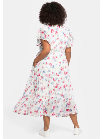 sheego by Joe Browns Chiffonkleid in weiß bedruckt