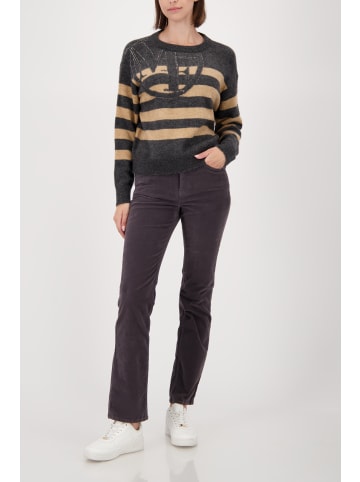 monari Pullover Ciao Bella in anthrazit beige - 0001