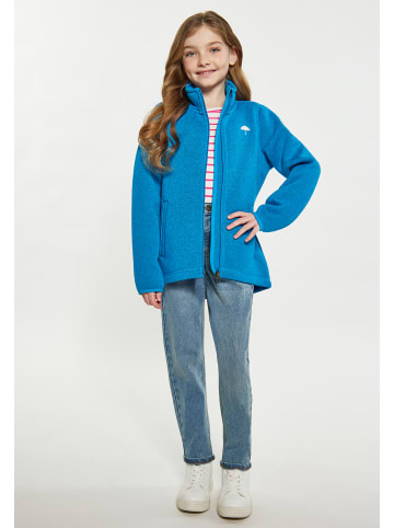 Schmuddelwedda Mädchen (Kids) Strickfleecejacke in Cyanblau Melange
