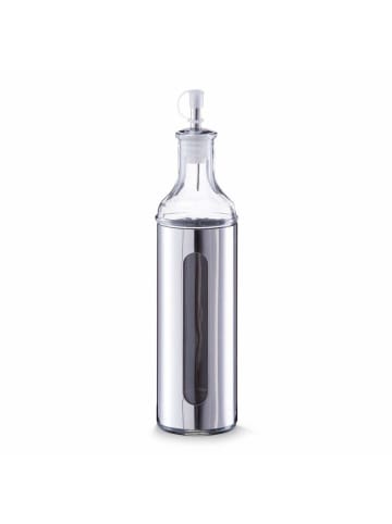 Zeller Spender für Oliven, Essig, Flasche in Silbern, (B) 6,5 x (H) 28 x (L) 6,5 cm
