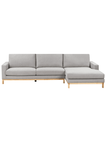 Beliani Ecksofa SIGGARD in Grau/Braun - (W) 293 x (H) 92 x (L) 168 cm linksseitig