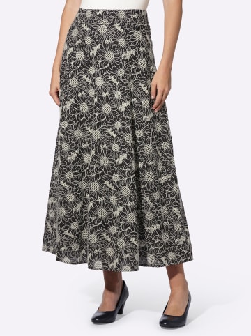 Heine Rock in schwarz-ecru-gemustert